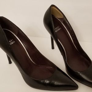 Stuart Weitzman Black Leather Pumps